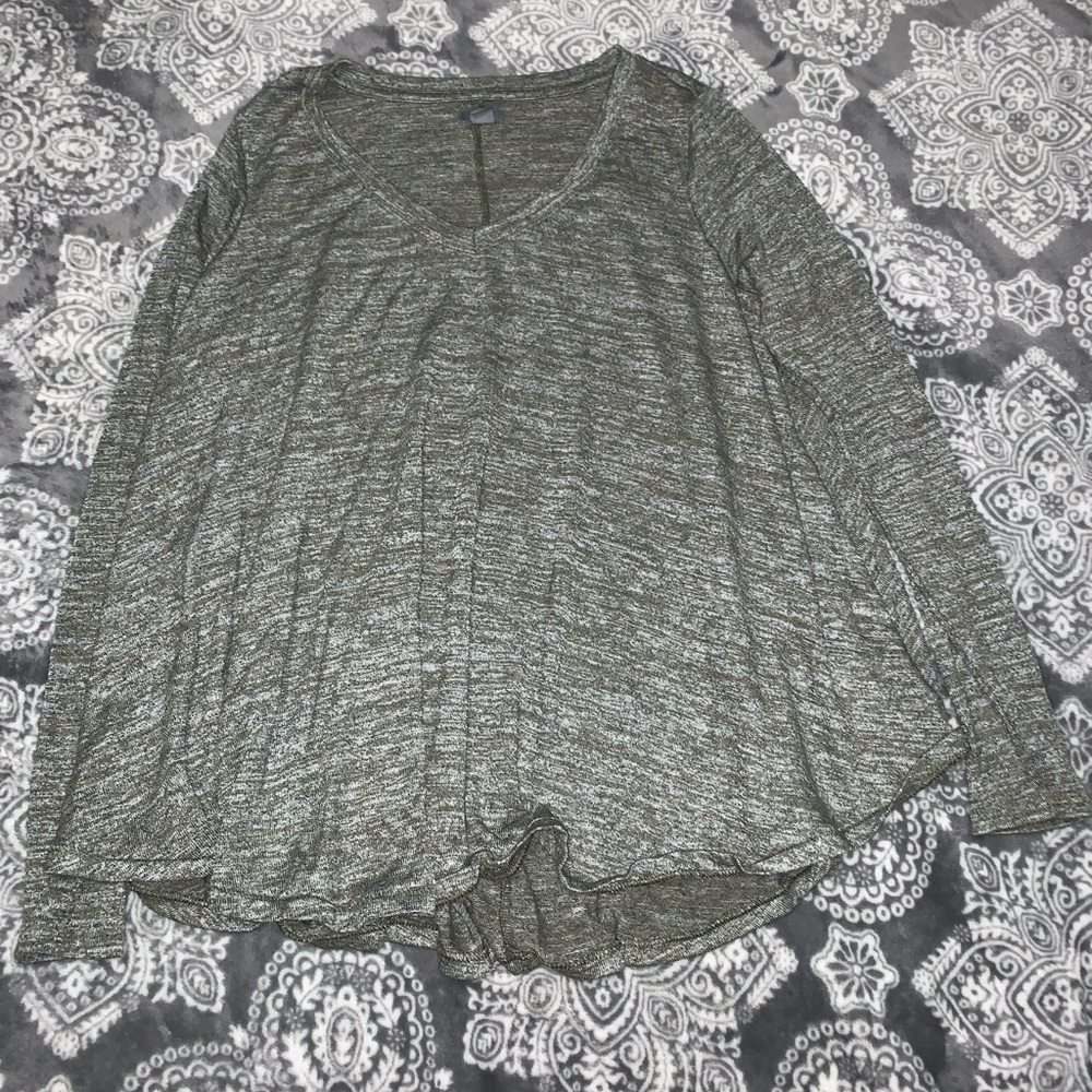 Charcoal flared long sleeve